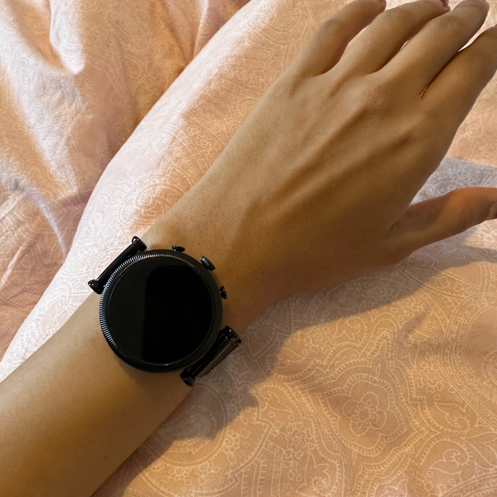 Fossil DW7F2 Gen 4 Smartwatch Sloan HR Black Stainless Steel Mesh